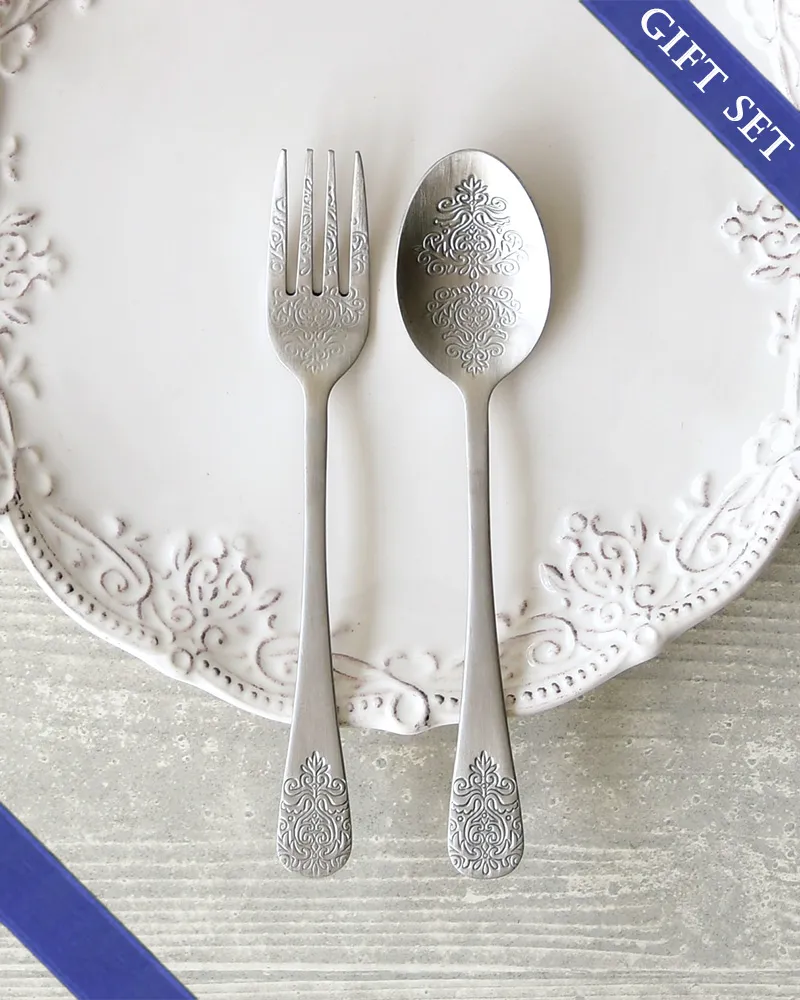 ティータイムカトラリー2人用ギフトセット アラベスク/ゴールド