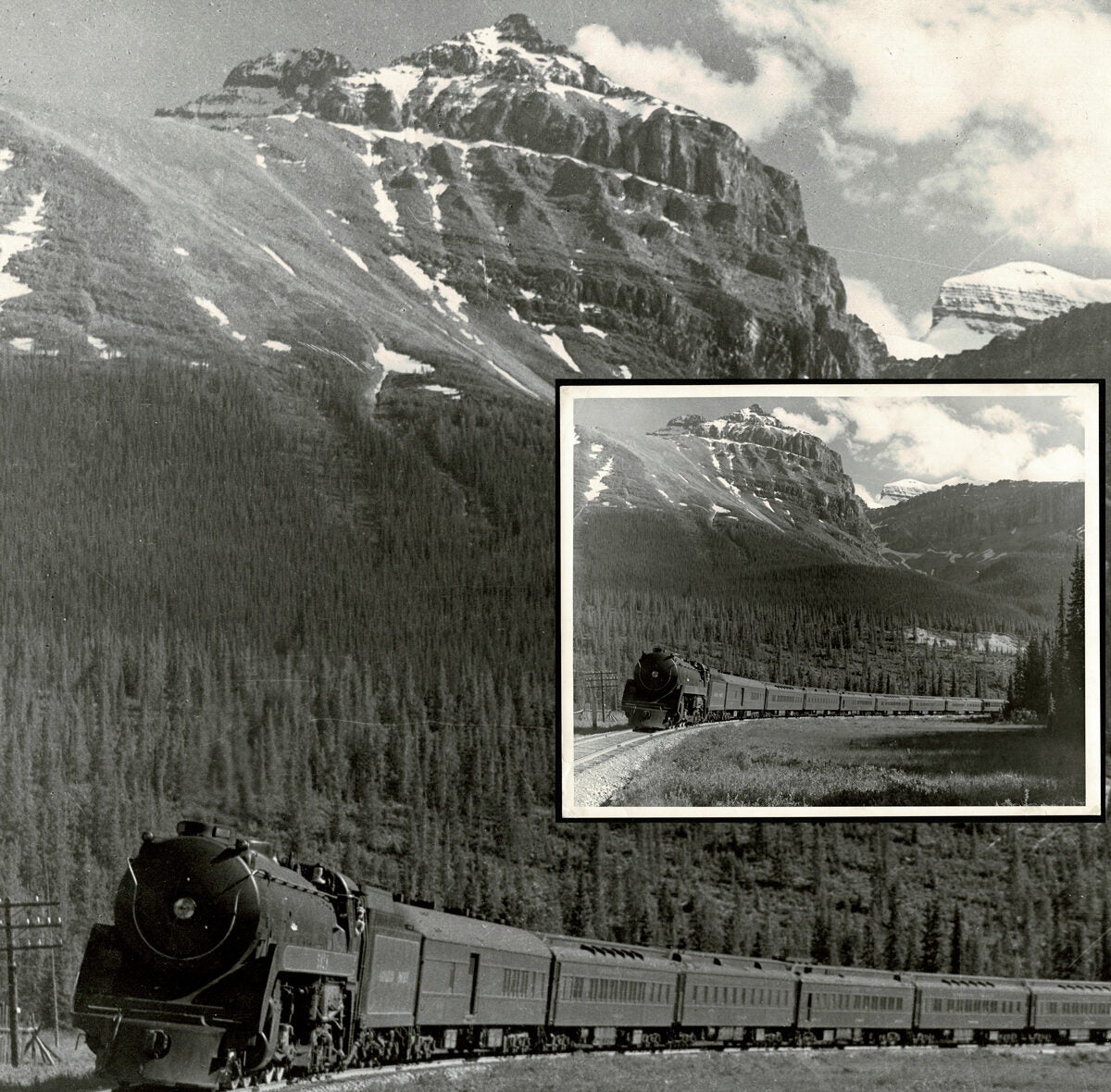 Canadian Rockies Nicholas Morant Train Photograph - Through the