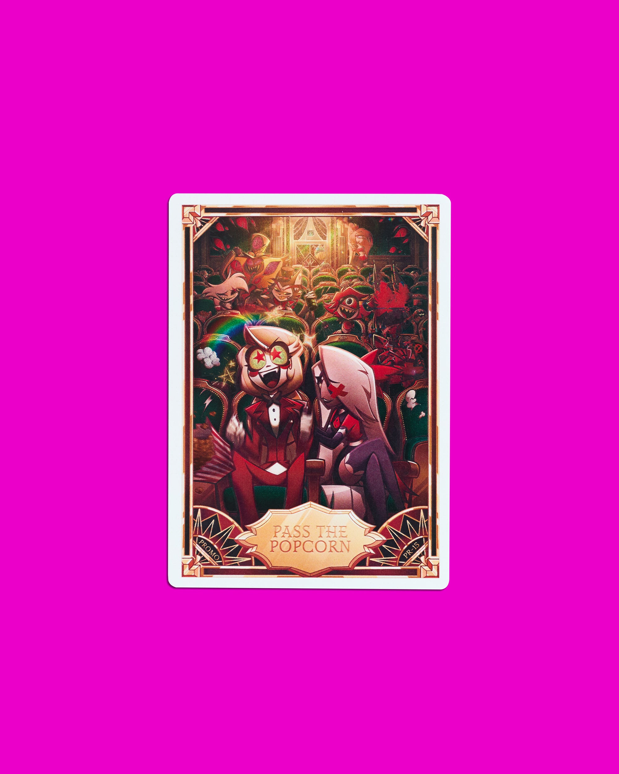 Hazbin Hotel Trading Cards Pass The Popcorn Cracked Ice Promo Card