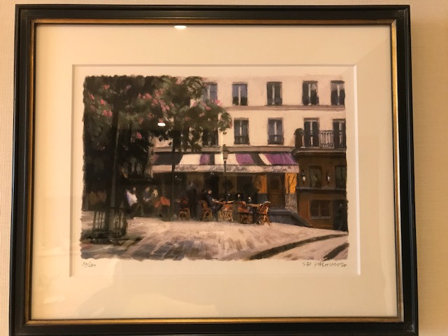 5783 セイ・ハシモト 橋本清一 メニルモンタン大通り◇パステル画 肉筆