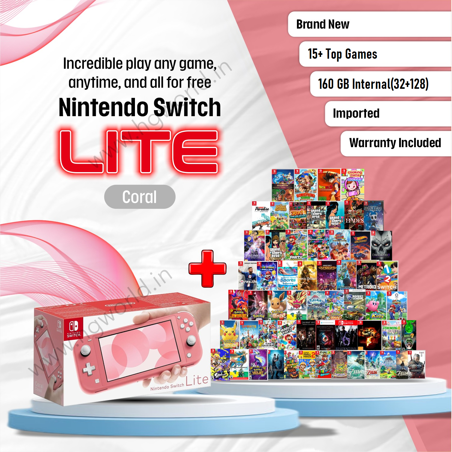 Nintendo Switch Lite | 32 GB | Yellow Plain | HG World