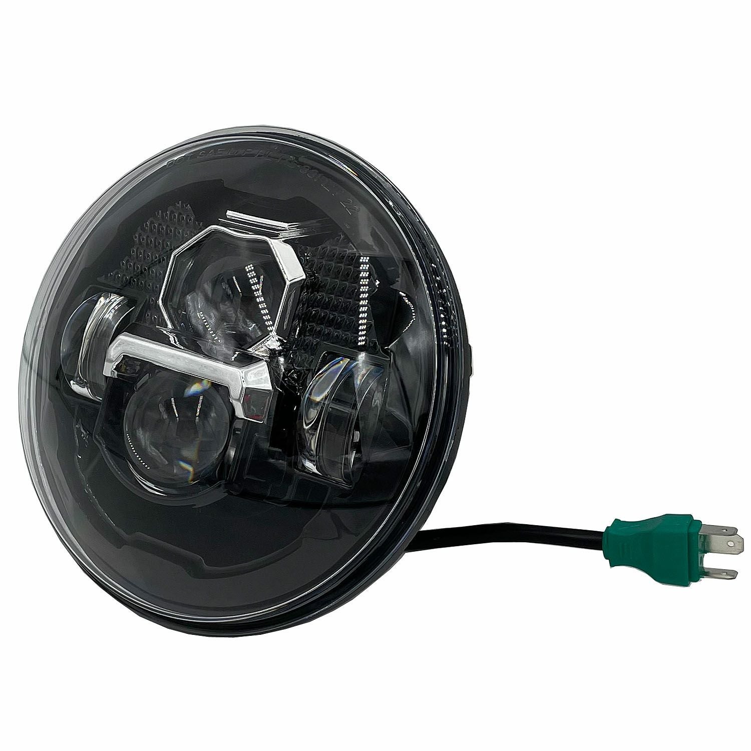 WMW LEDプロジェクター 7インチ ヘッドライト ブラック |ハーレー