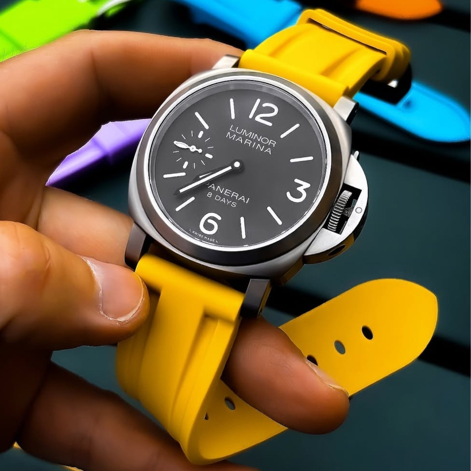 Panerai Rubber Strap in Yellow - Helvetus® Switzerland