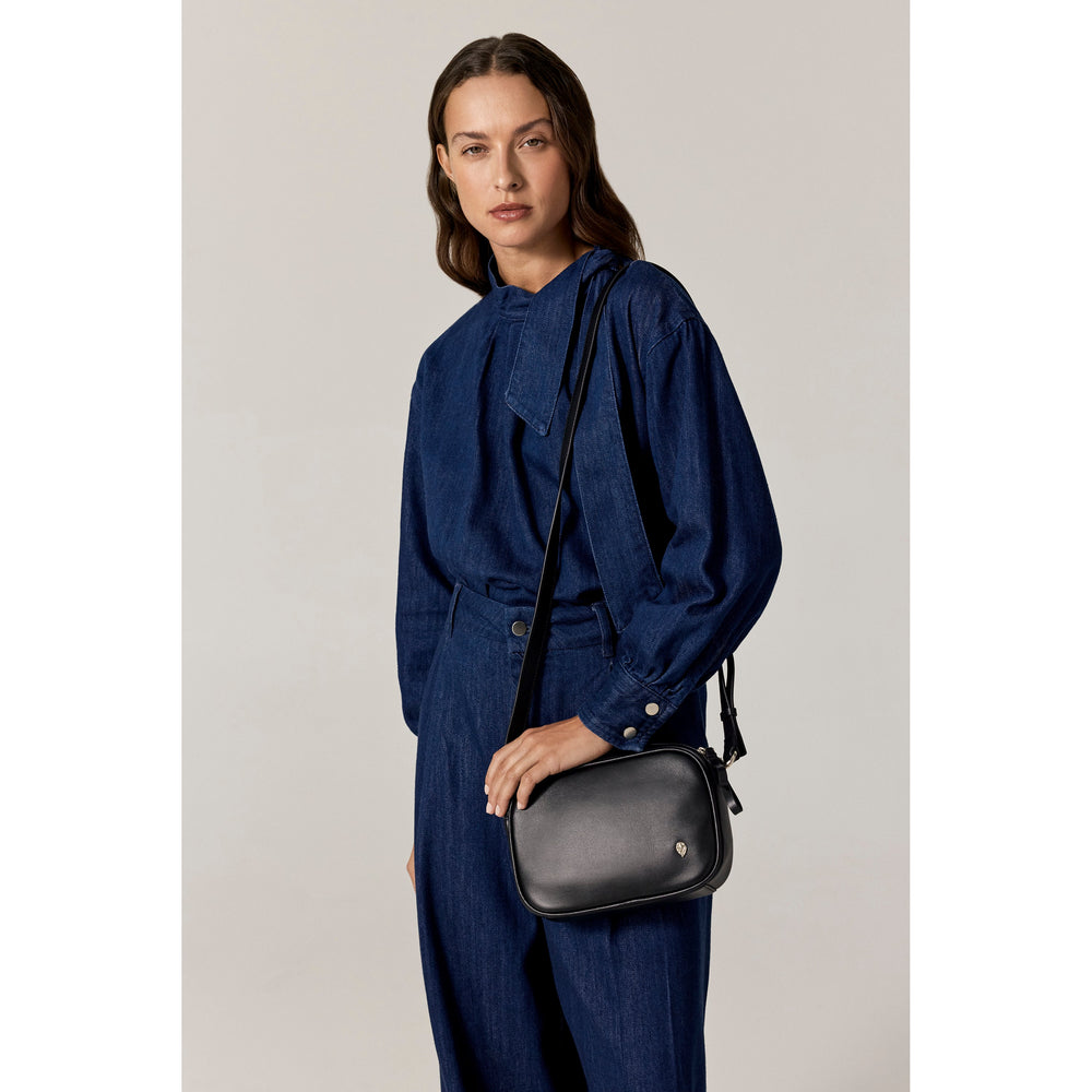 Shop the Libi Leather Camera Bag in Black | Helen Kaminski