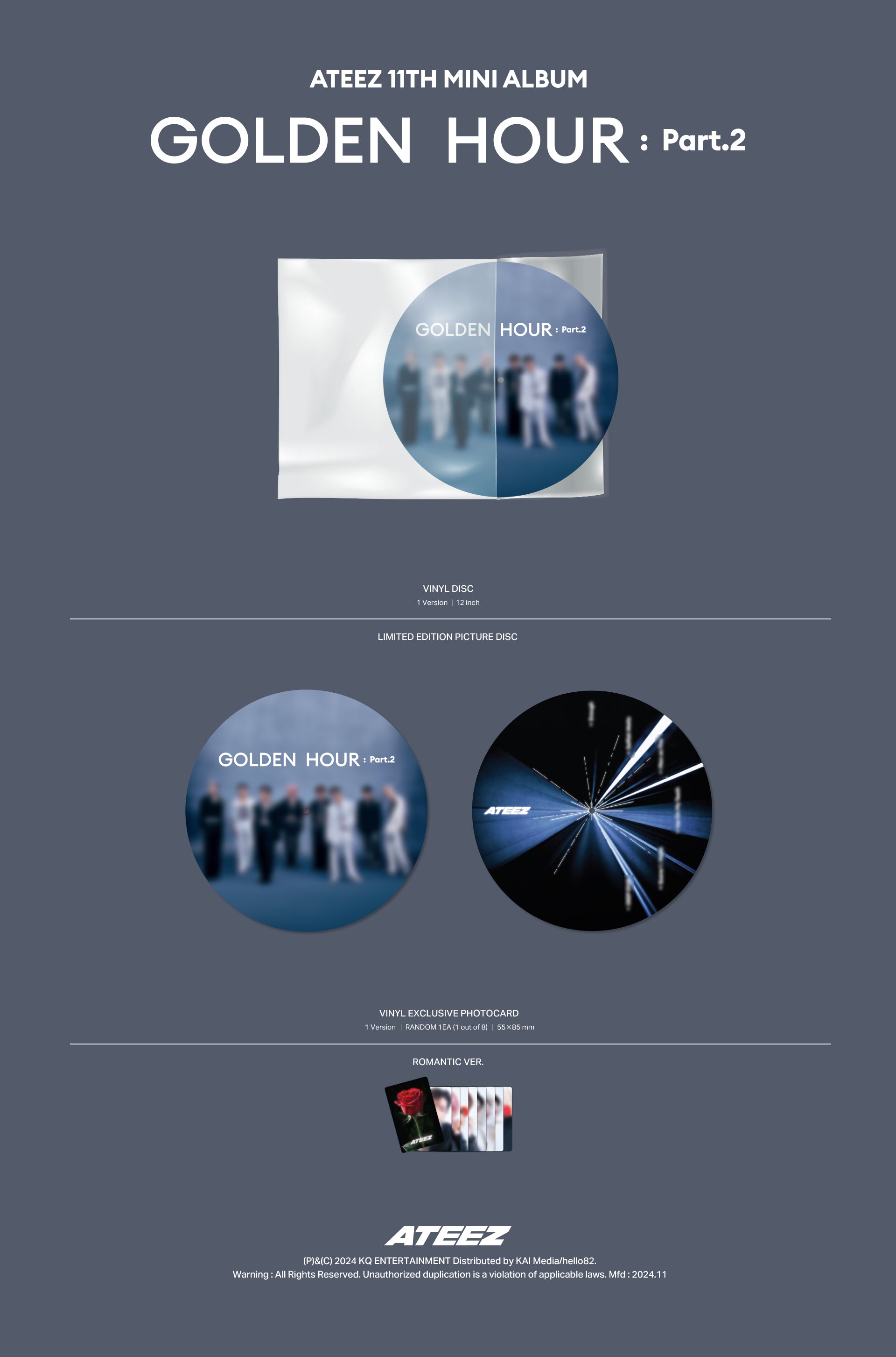 ATEEZ - GOLDEN HOUR : Part.2 (Limited Edition Picture Disc Vinyl