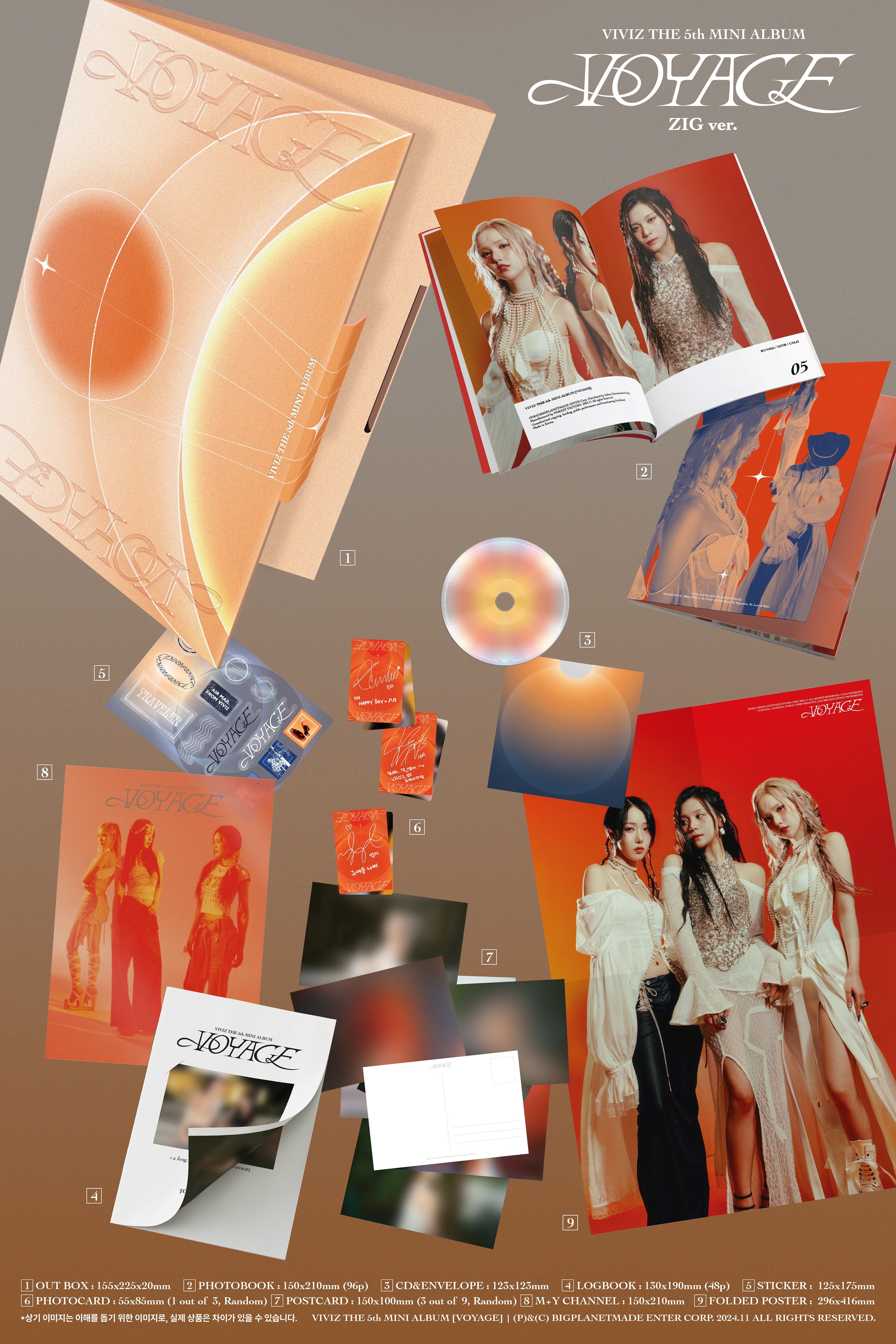 Signed] VIVIZ - 5th Mini Album : VOYAGE (Random) – hello82.shop