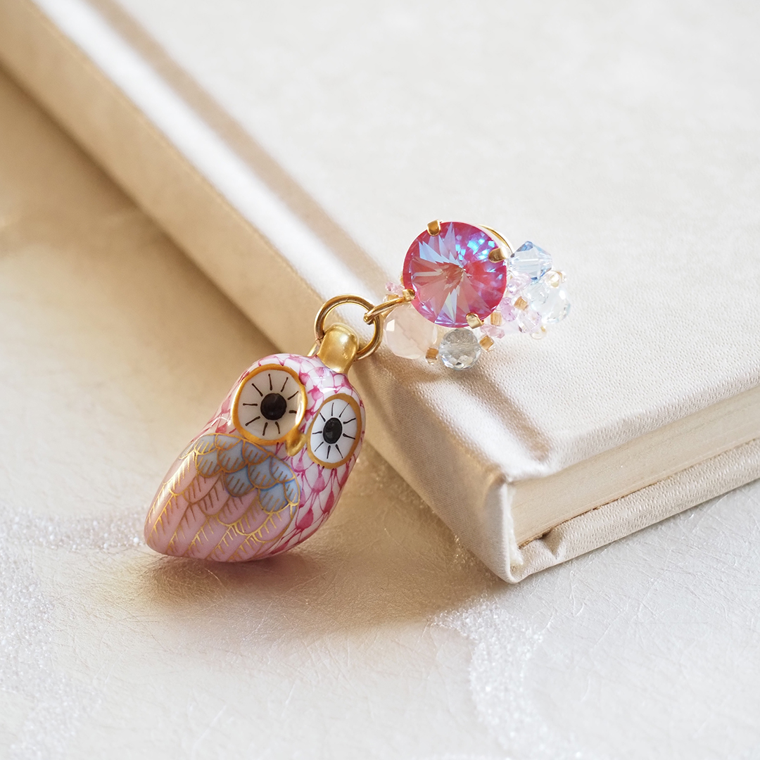 ヘレンド×Korino.I] ピンブローチ バタフライ ライムグリーン