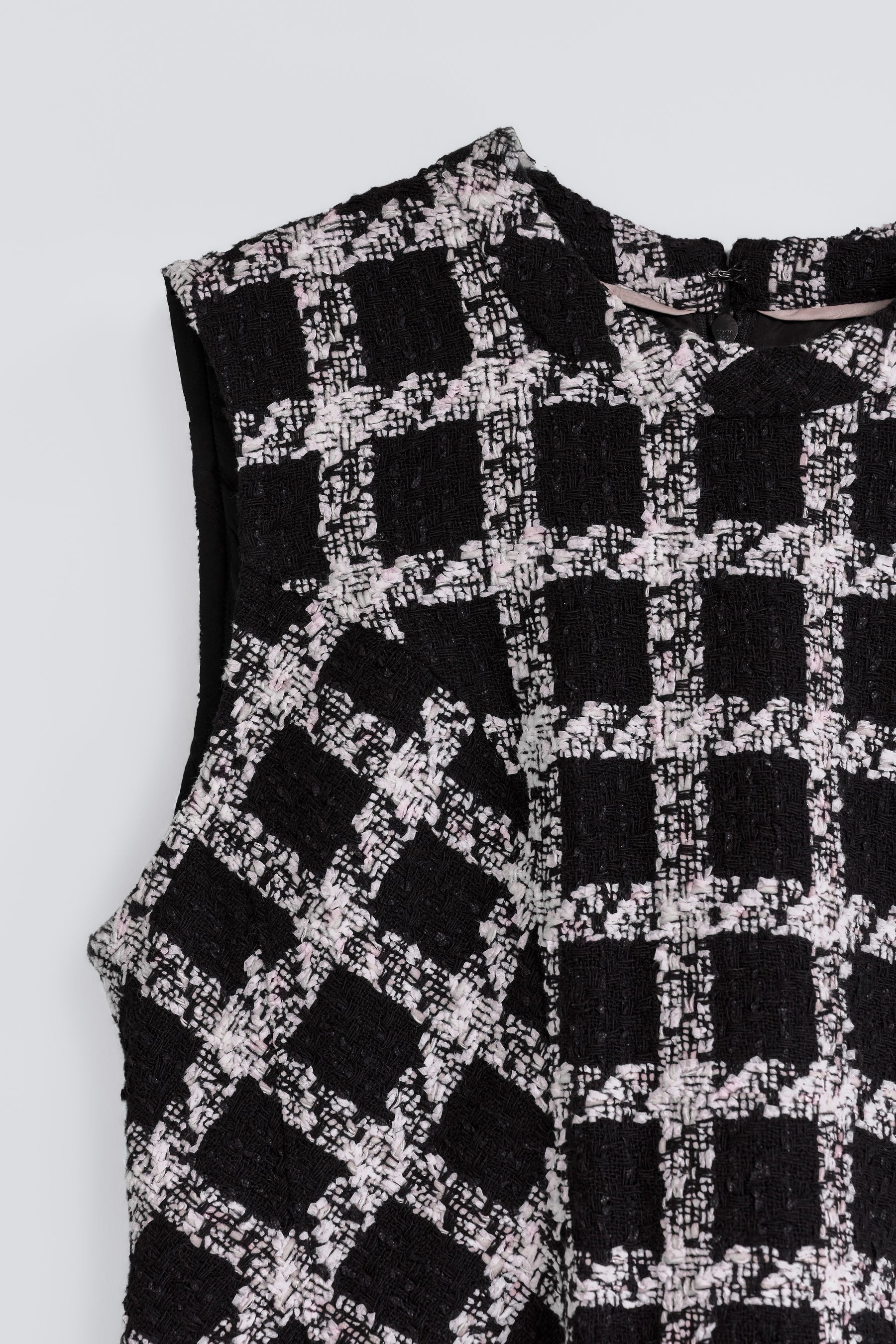 Vol.1 Check Tweed Peplum Top