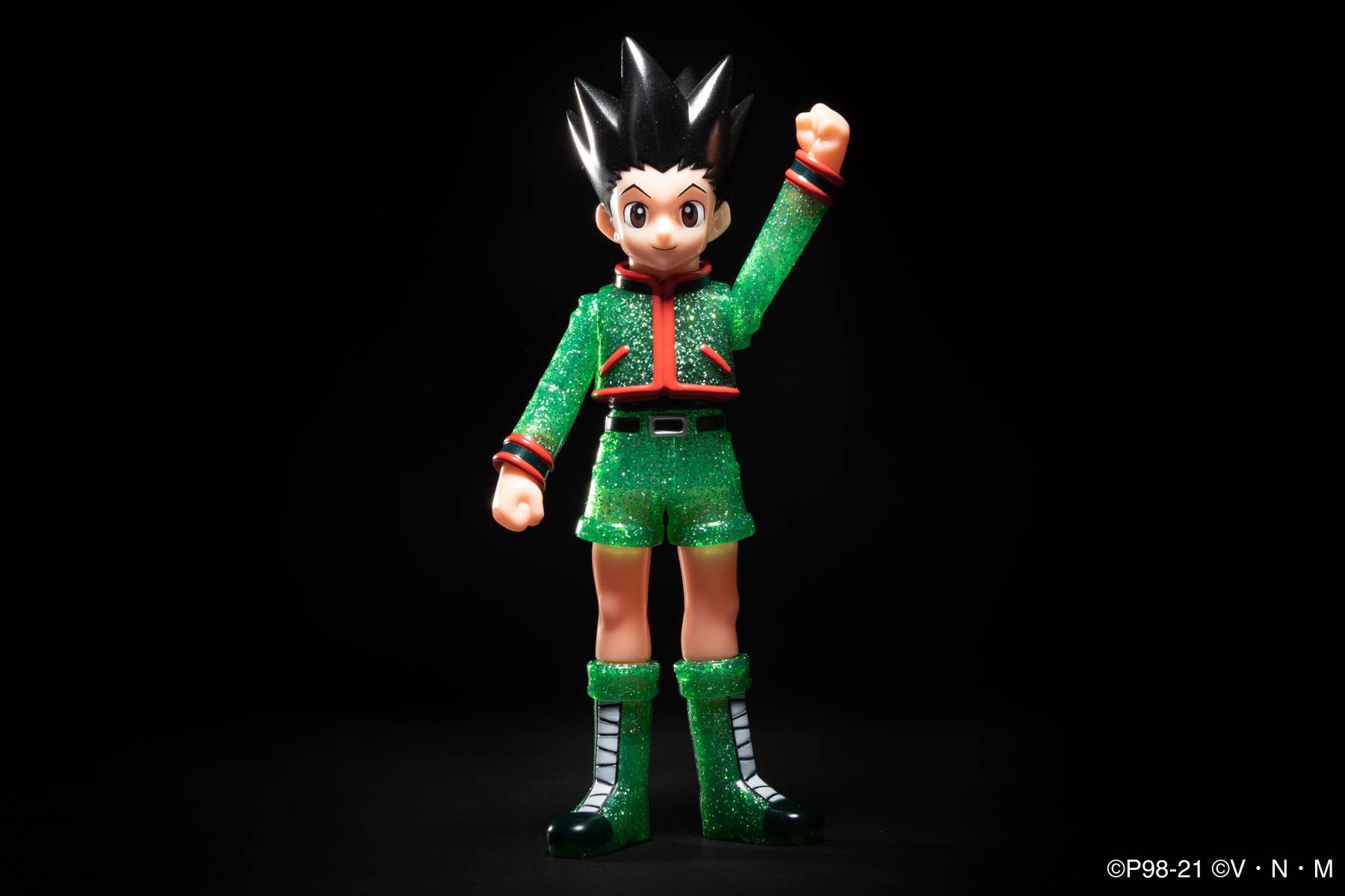 ヒキダシトイ「HUNTER×HUNTER」ソフビシリーズ新作 ゴン [グリーンラメ