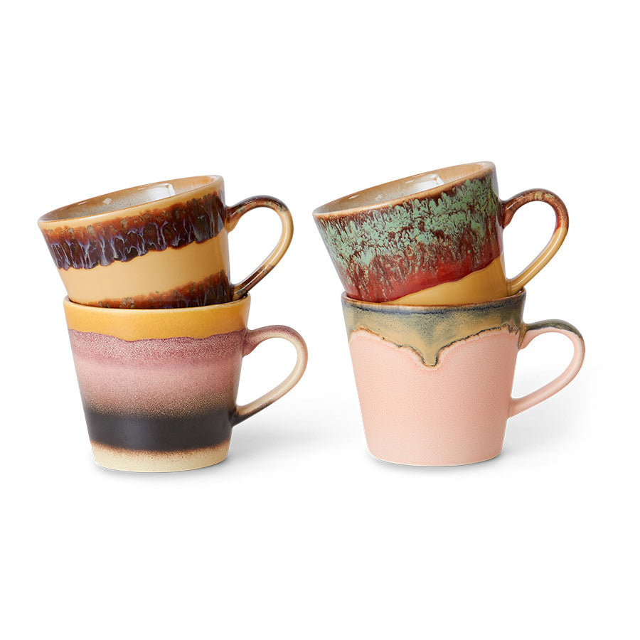 HKLIVING KST0023 USA 70s ceramics cappuccino mugs with ear Vista