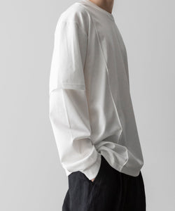 ssstein / シュタイン】OVERSIZED LAYERED SLEEVE TEE - WHITE | 公式