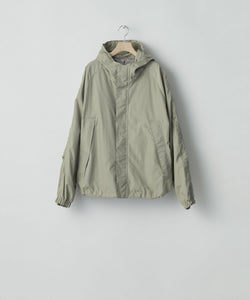 ssstein / シュタイン】NYLON TWILL HOODED ZIP UP JACKET - BEIGE