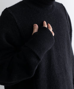 stein / シュタイン】EXTRA FINE KID MOHAIR TURTLE NECK LS - BLACK