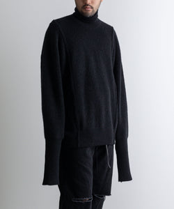 stein / シュタイン】EXTRA FINE KID MOHAIR TURTLE NECK LS - BLACK