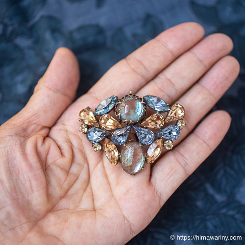 Regency-サフィレット／サフィリーン・ヴィンテージ・ブローチ兼