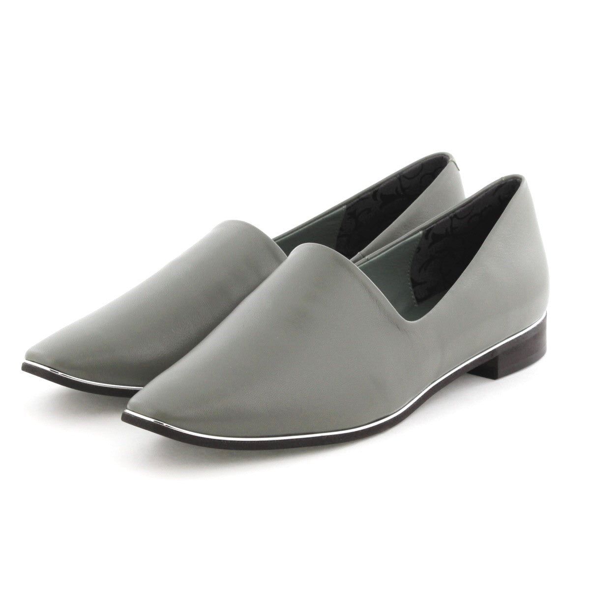 SALE】メタルラインソフトレザーフラットパンプス/621301