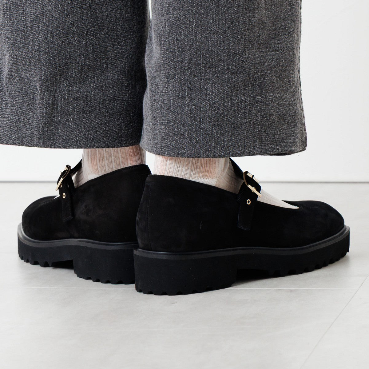 再値下げ】トラックソールメリージェーンパンプス/651323