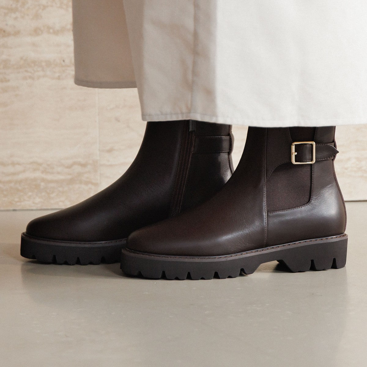 再値下げ】トラックソールサイドゴアベルトブーツ/651406