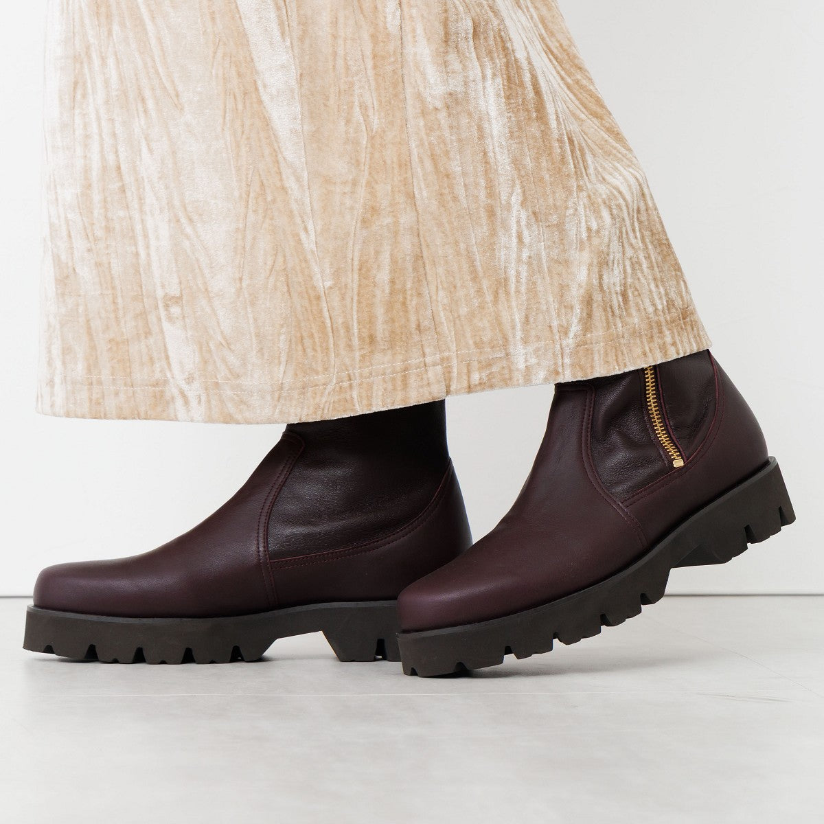 25AW】トラックソールサイドジップストレッチブーツ/651403