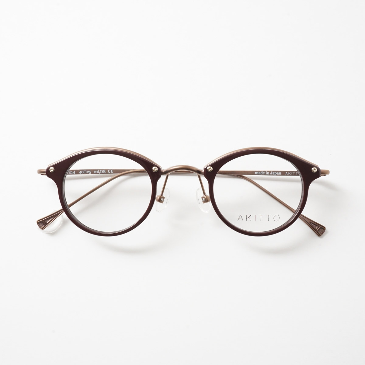 HibiMegane ONLINE SHOP | AKITTO アキット［bin4 col.DB 40□25］メガネ
