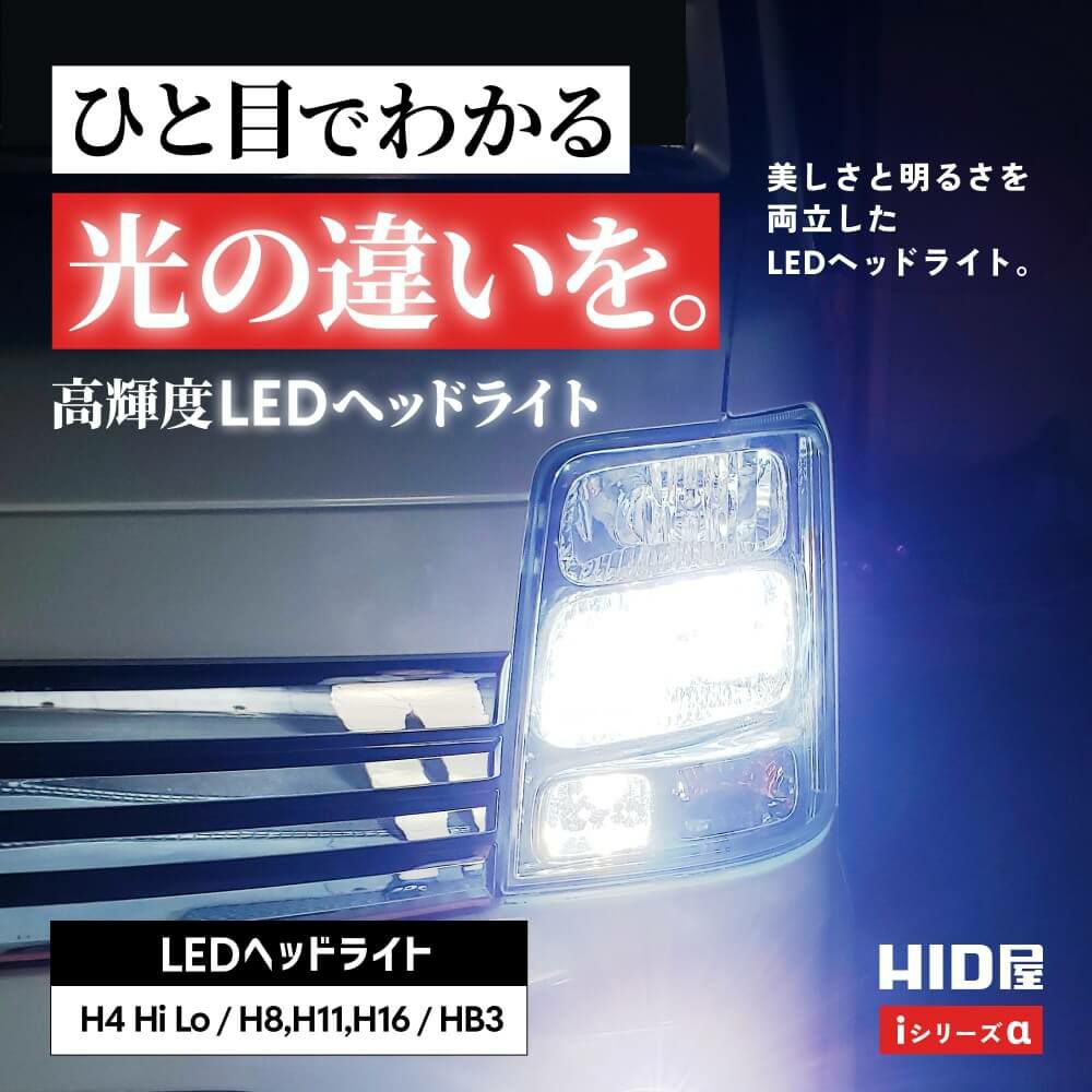 iシリーズα(アルファ) LEDヘッドライト 38700cdの高輝度＆6500K