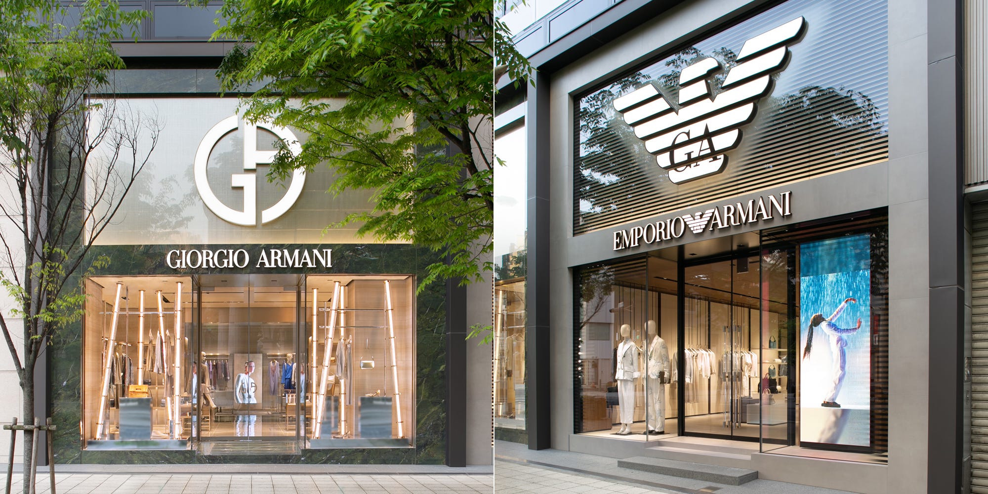神戸旧居留地に、「ジョルジオ アルマーニ」と「エンポリオ アルマーニ