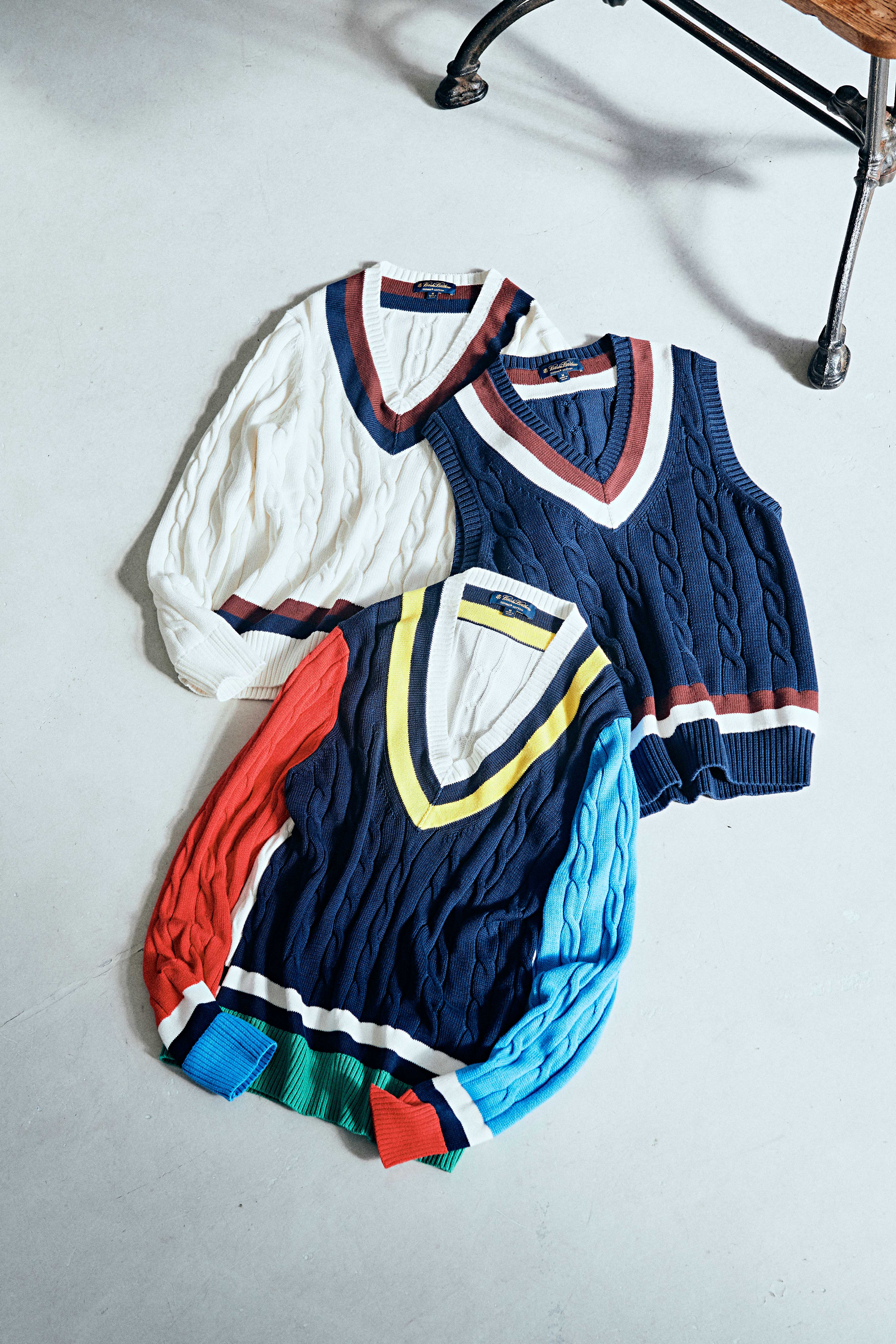 今すぐ使える、「ブルックス ブラザーズ」のチルデンセーター