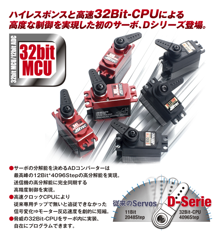 Dシリーズサーボ - HITEC製品 | Hitec Multiplex Japan Inc.
