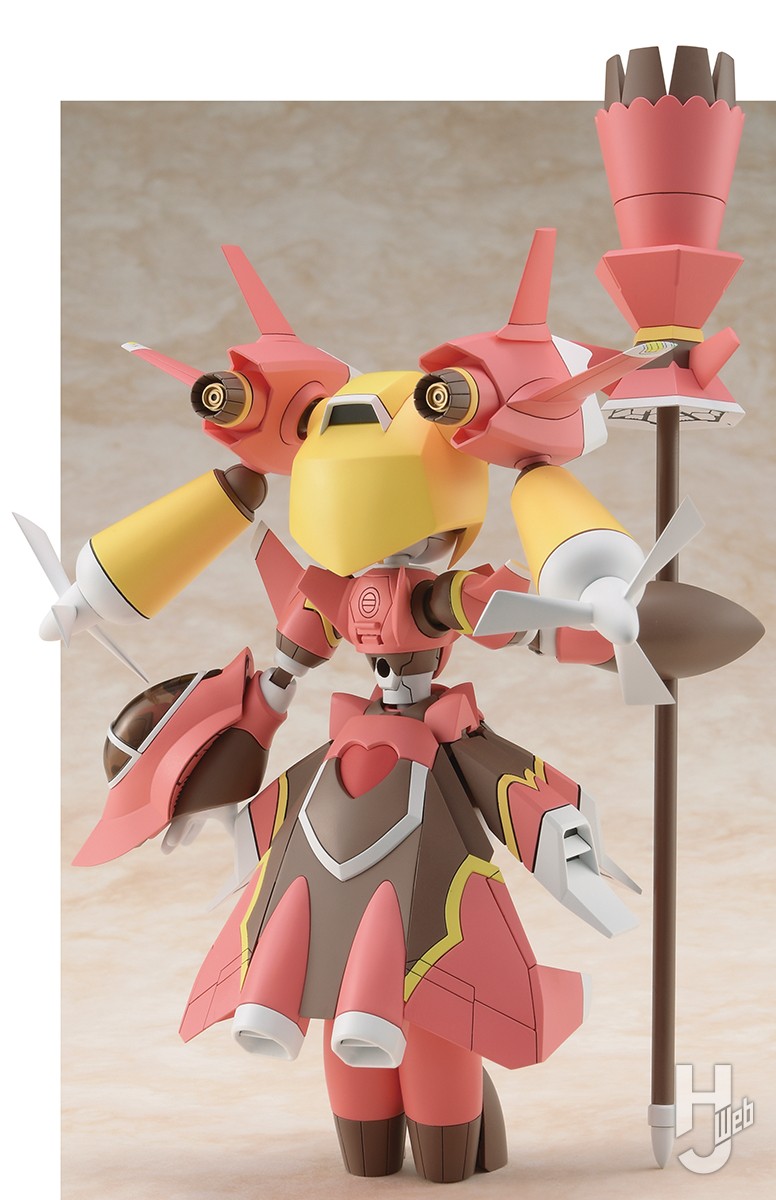 魔女っ子型のメダロット「ファンシーエール」を設定カラーを丁寧に塗り