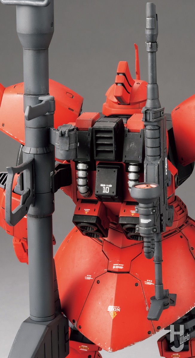 待望のMGジョニー・ライデン専用ゲルググを1/144の箱絵テイストに