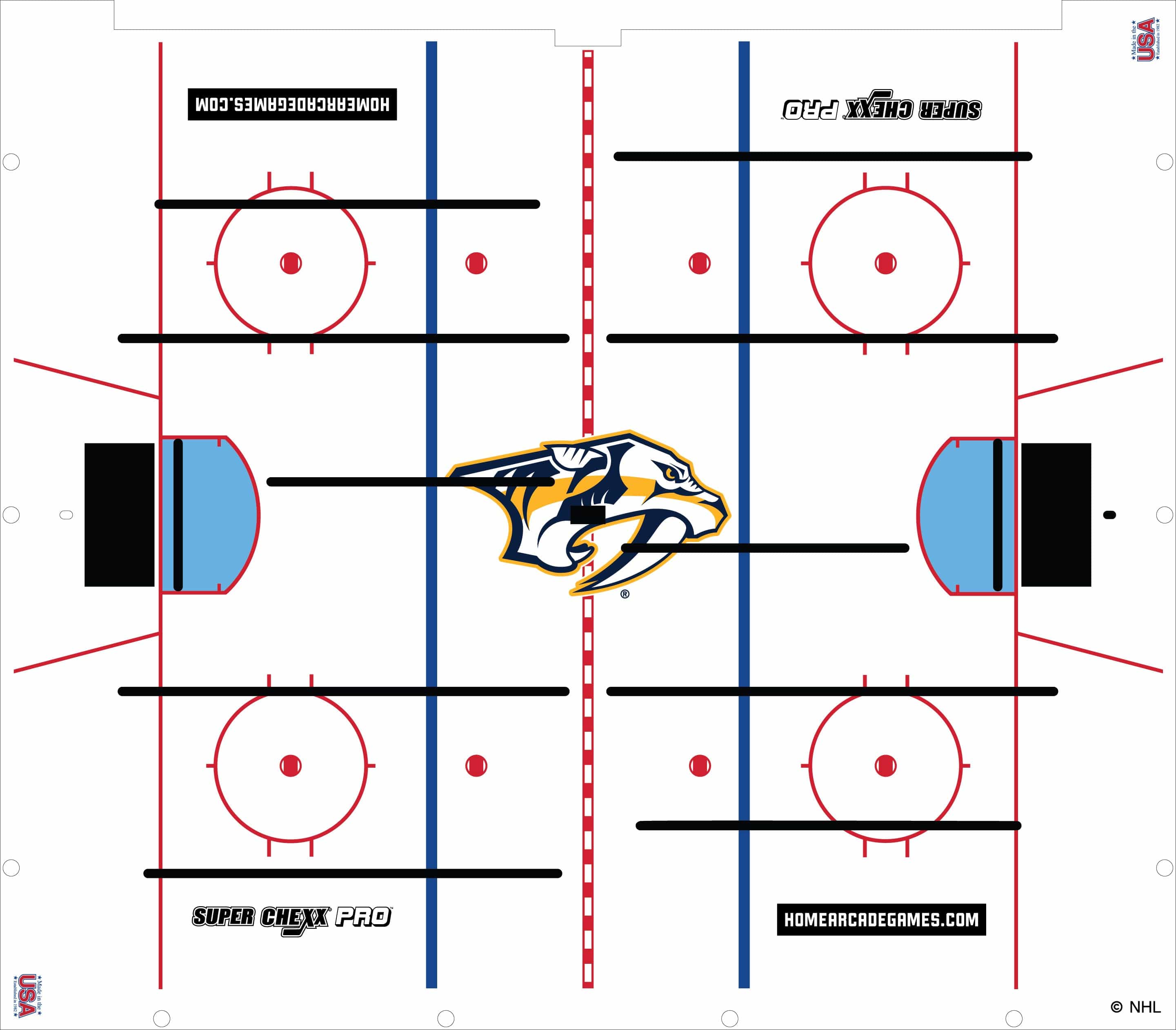 Nashville Predators NHL Super Chexx Pro Bubble Hockey – Home