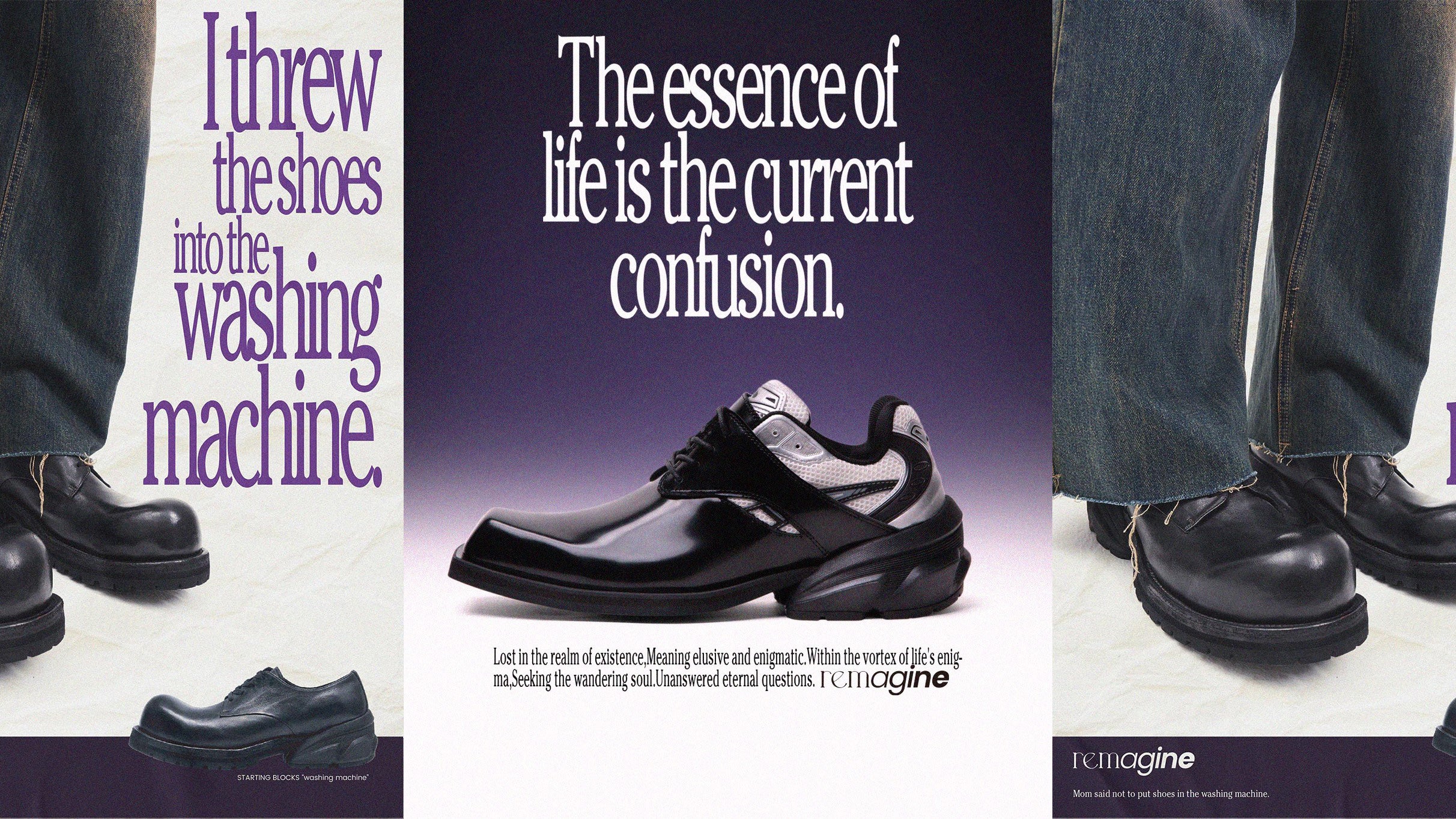 リマジン Remagine washing machine サイズ40 誰とも被らない足元映え