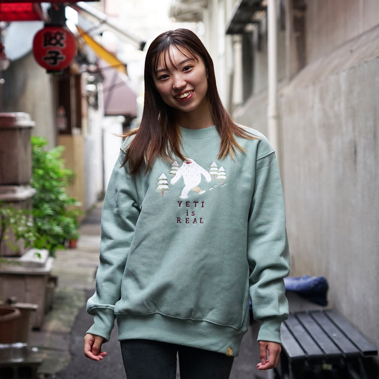 イエティ」刺繍 トレーナー 裏起毛 honok UMA