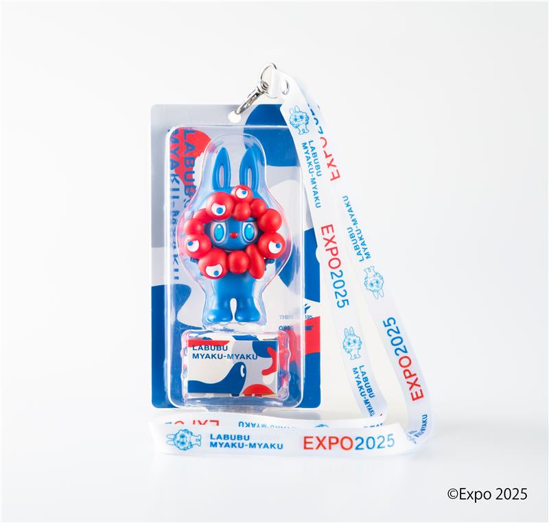 ミャクミャクとコラボした「ラブブ」ストラップ付きフィギュアが10月1