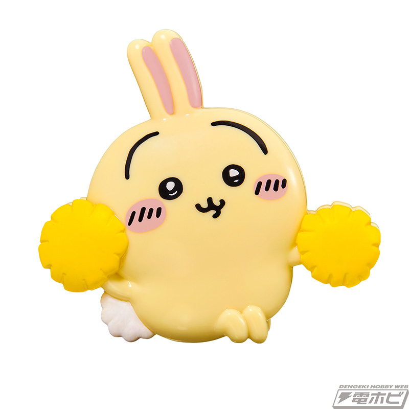 ポンポンを持って応援してくれるちいかわ、ハチワレ、うさぎが可愛い