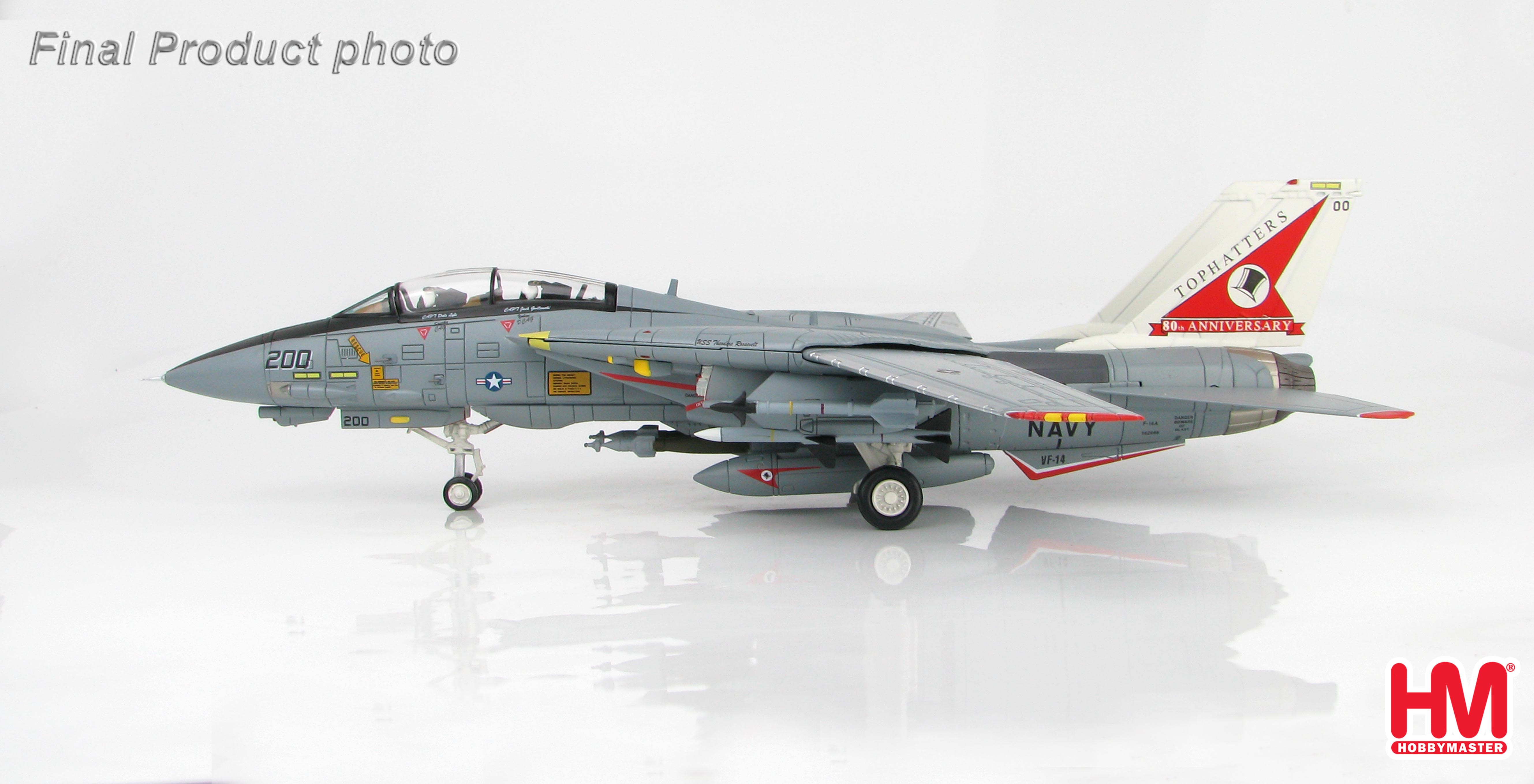 Grumman F-14A Tomcat 162698, VF-14 Tophatters, 80th Anniversary, 1999