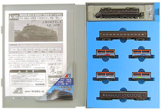 公式]鉄道模型(A1463EF55-1 改良品・43系客車トラ90000 トロッコ列車 7