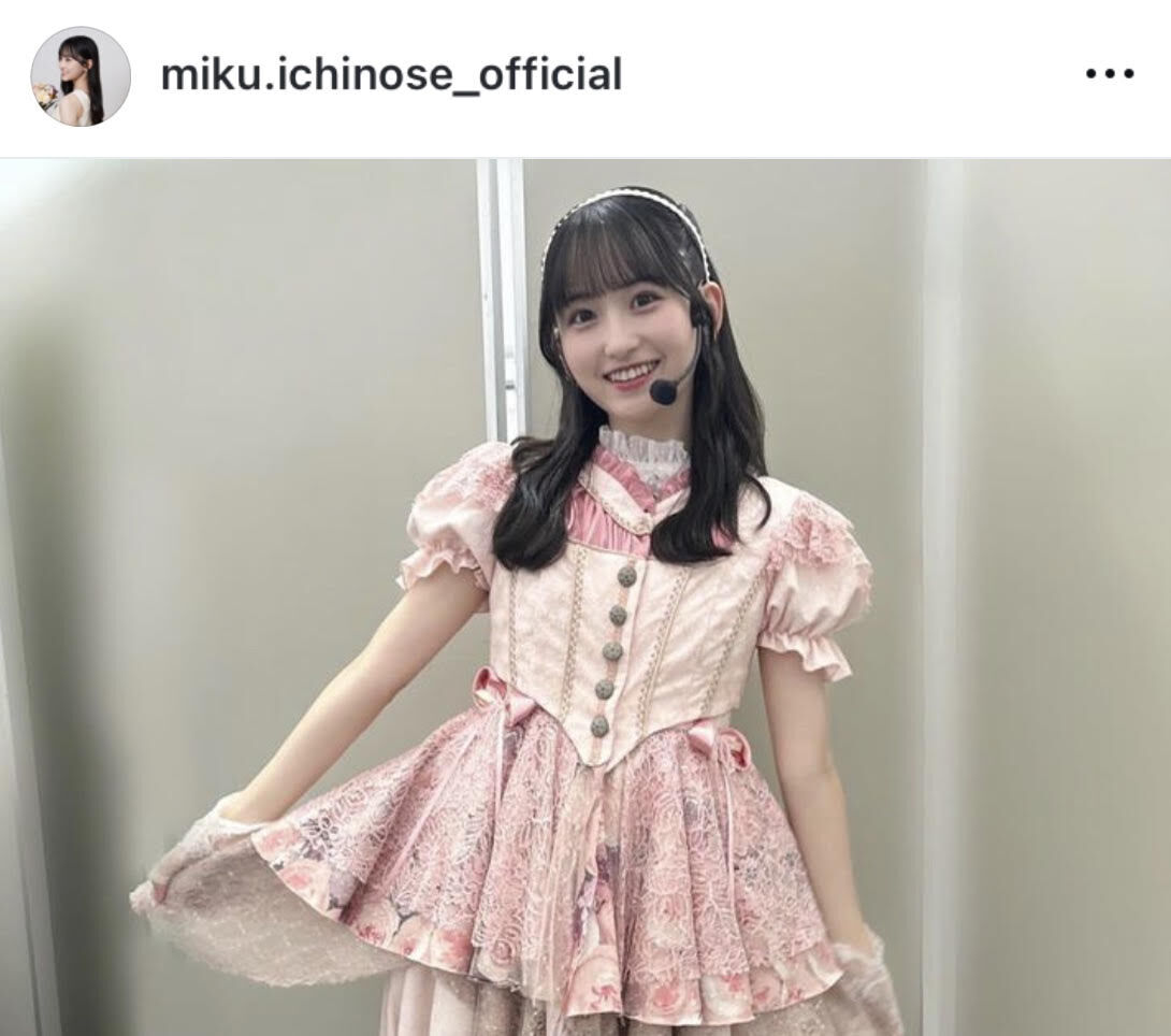 ライブ完走後の乃木坂46・一ノ瀬美空、衣装オフショットなどを披露