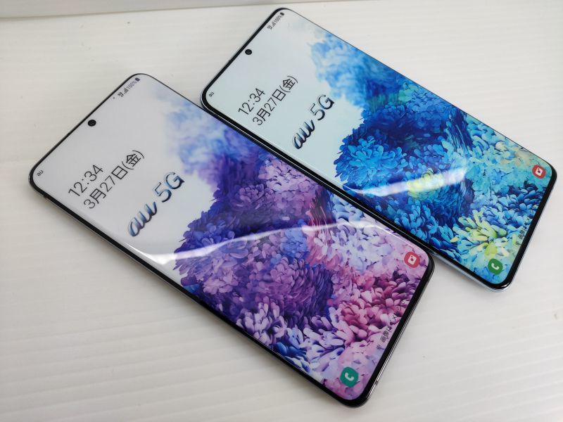 au SCG02 Galaxy S20＋ 5G モックアップ 2色セット