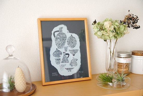 取扱い終了】BIRDS' WORDSポスター専用の額縁(32cm×26cm) - 北欧