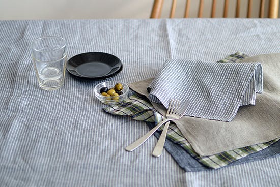 fog linen work/フォグリネンワーク/テーブルクロス/ストライプ(L