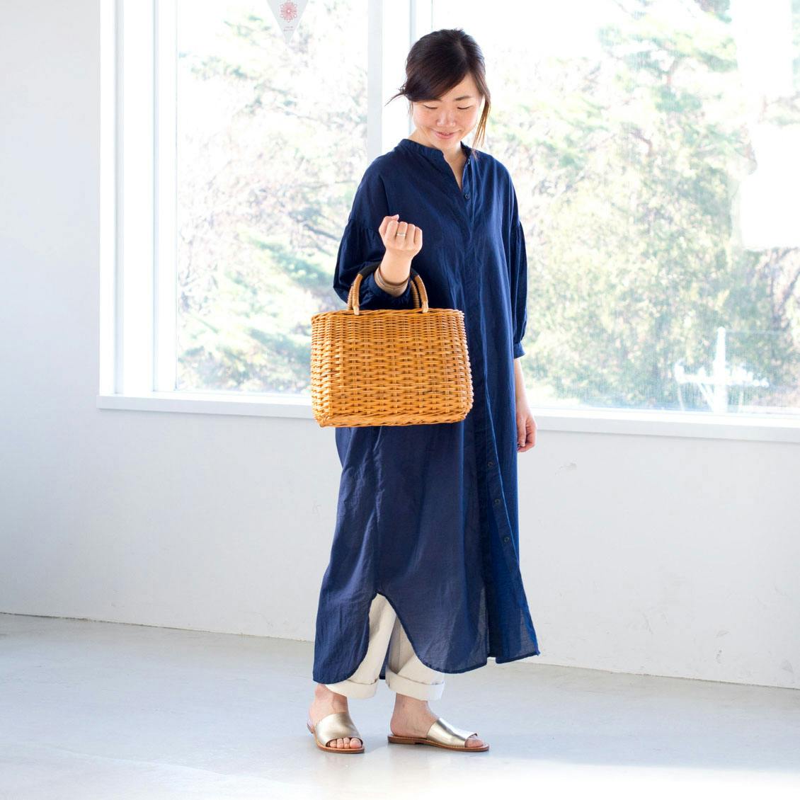 在庫限り取り扱い終了】「たっぷり荷物もすっぽり可愛く」よくばりかご