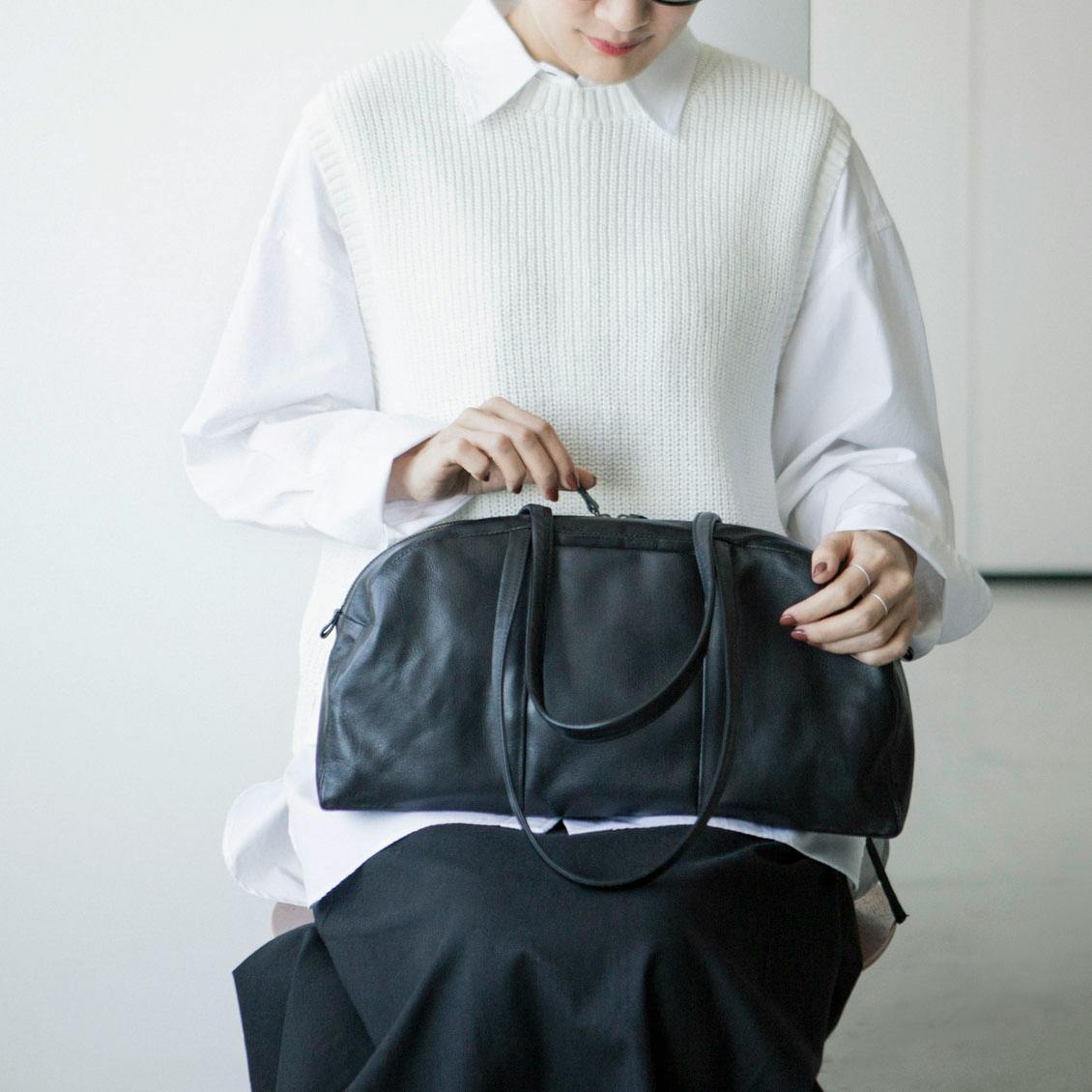 がんばりどきも私らしく」一田憲子さんとつくったラウンドレザーバッグ