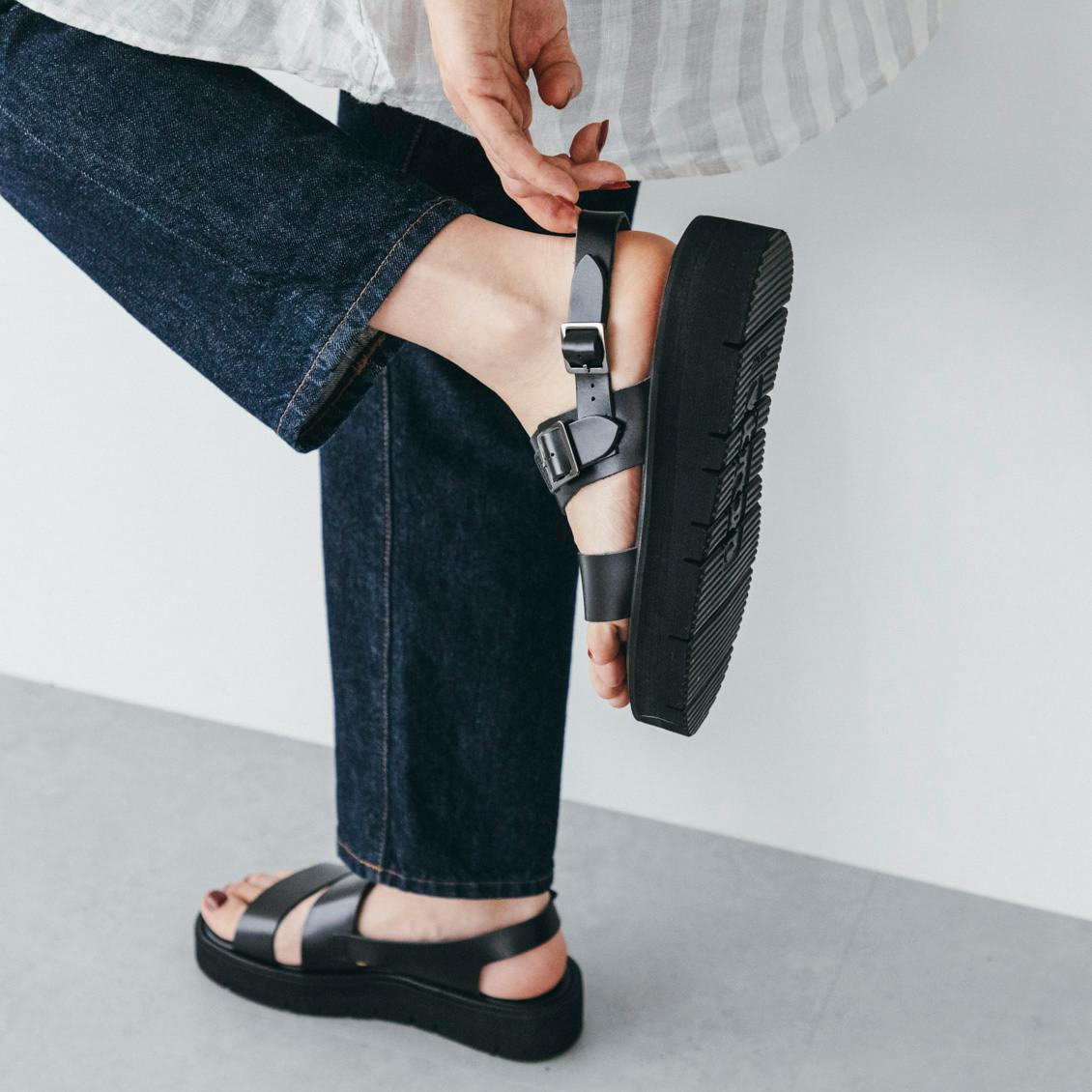 BEAUTIFUL SHOES / ビューティフルシューズ / レザーベルトサンダル