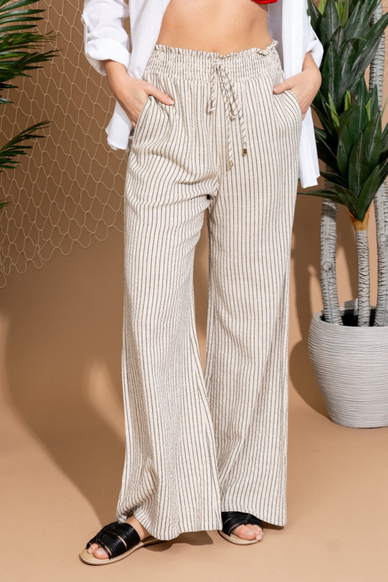 Maxwell Pant in Natural Stripe - FINAL SALE – Holley Girl