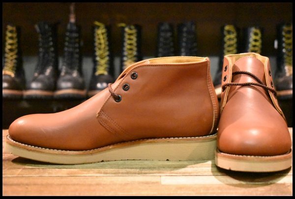 9.5D 未使用 13年】レッドウィング 595 チャッカ 茶 ブラウン ビブラム