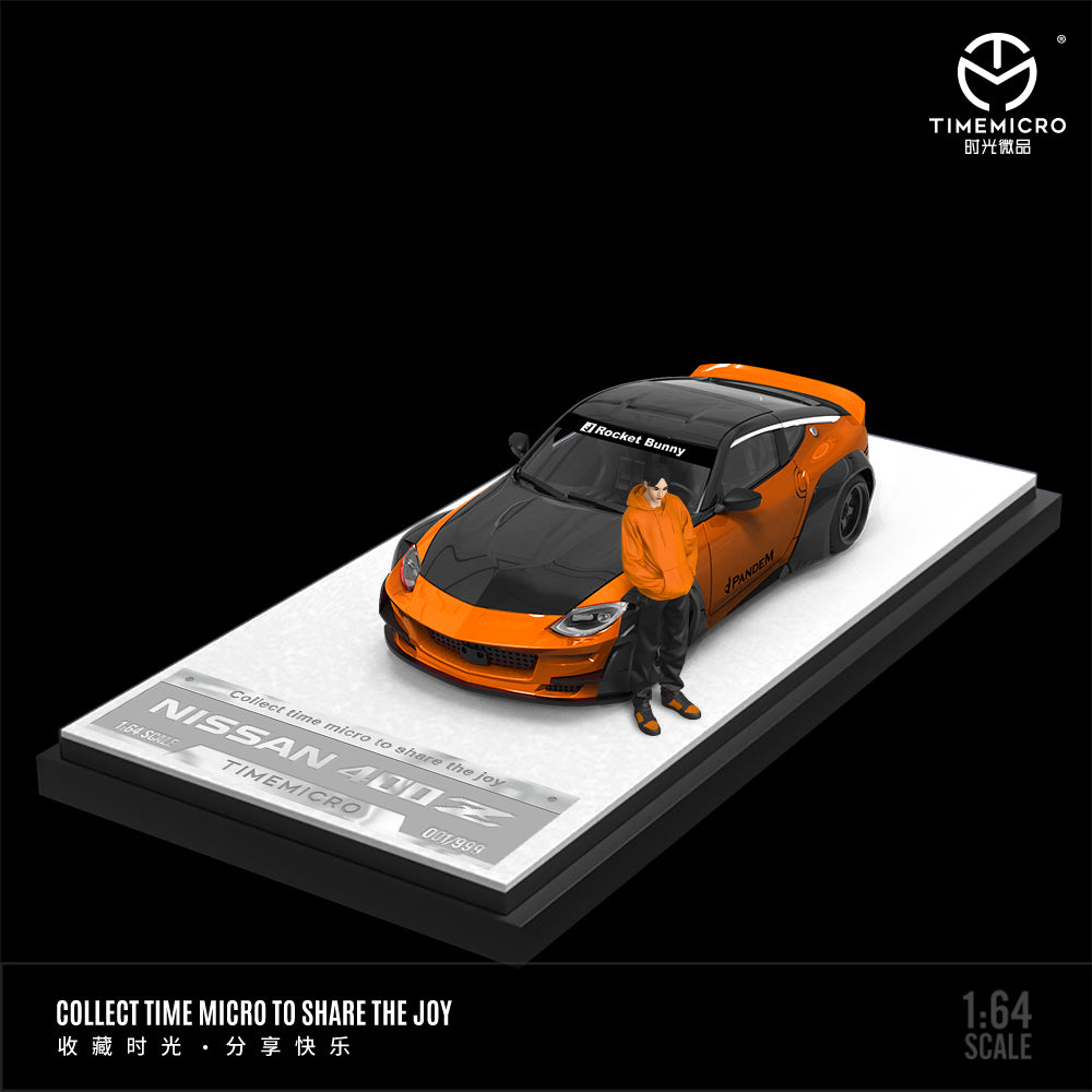Time Micro 1:64 Nissan 400Z Metallic Red Black And Orange Black (4