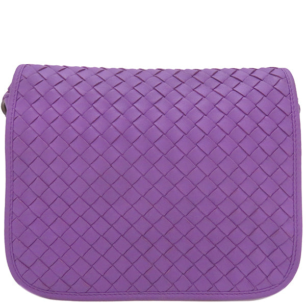 ボッテガヴェネタ BOTTEGA VENETA イントレチャート パープル レザー