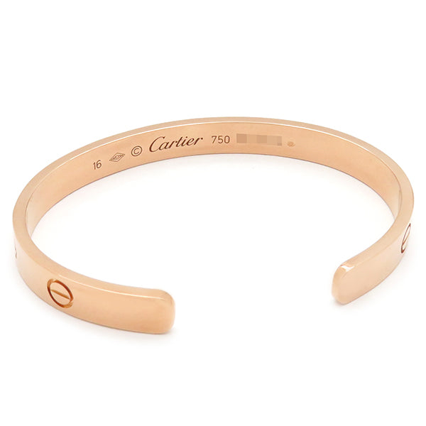カルティエ Cartier LOVE ラブブレス オープン B6032616 ピンク