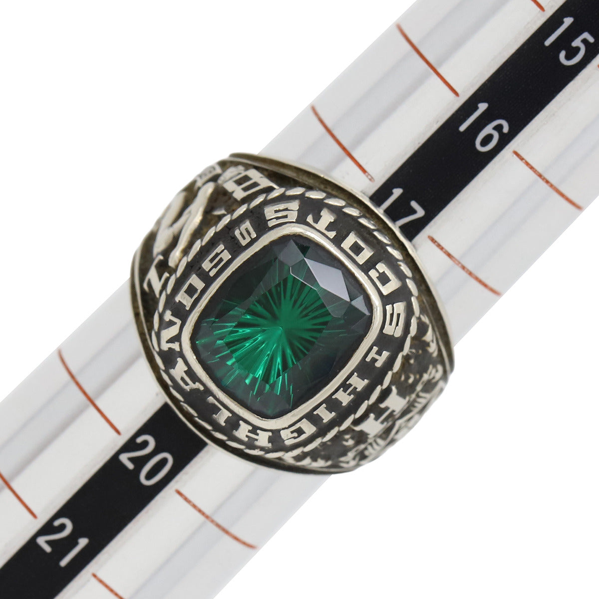 ジャスティンズ JOSTENS カレッジリング ホワイトゴールド リング 指輪